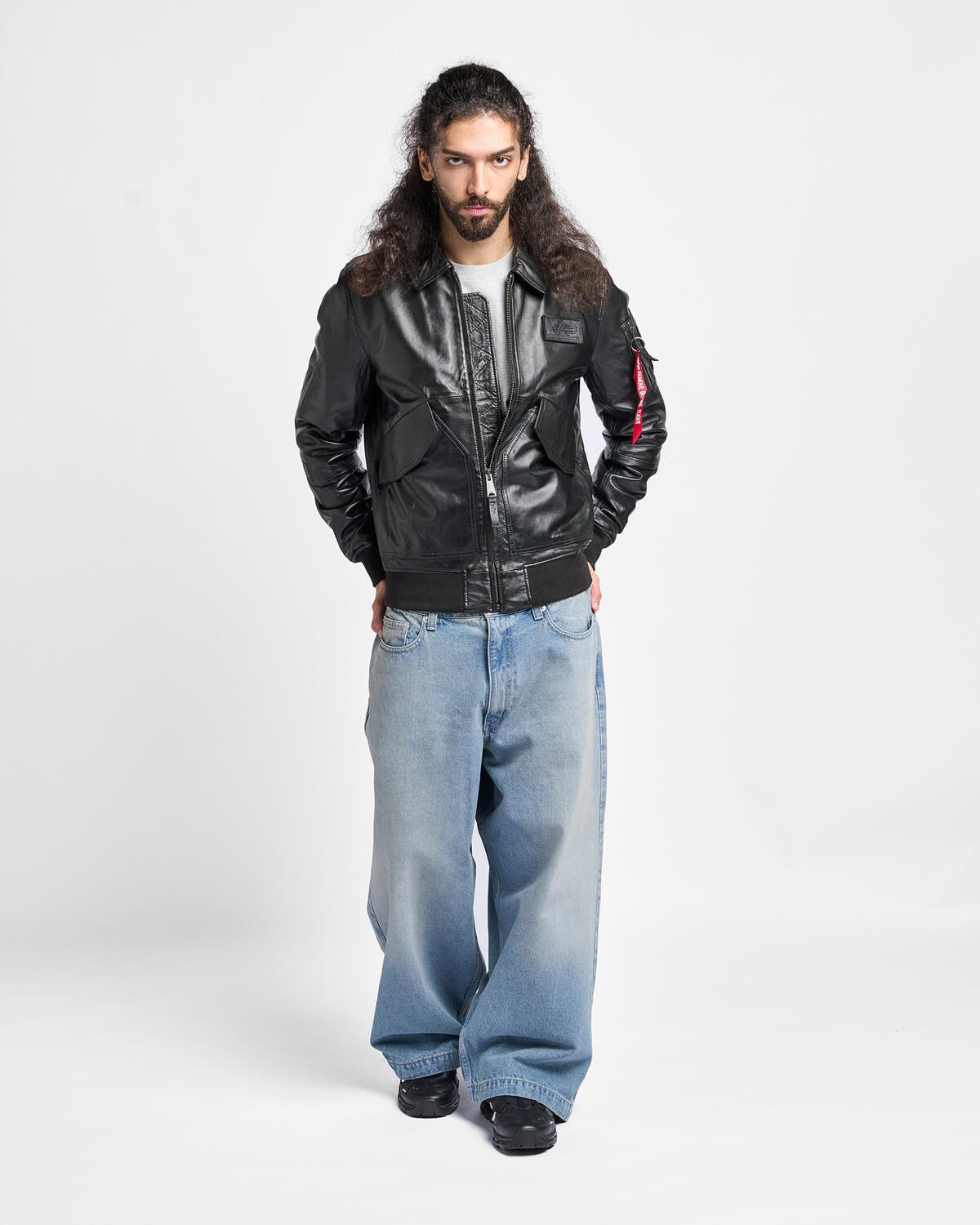 Alpha Industries CWU-45/P Leather Bomber | 266106-03 | AFEW STORE